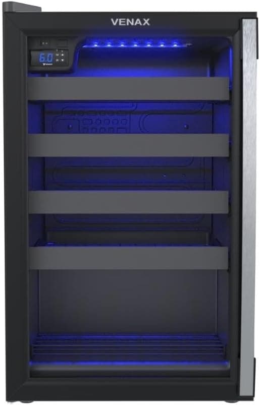 Adega Piubella 100 para 24 Garrafas Preto Porta Invertida 220 V