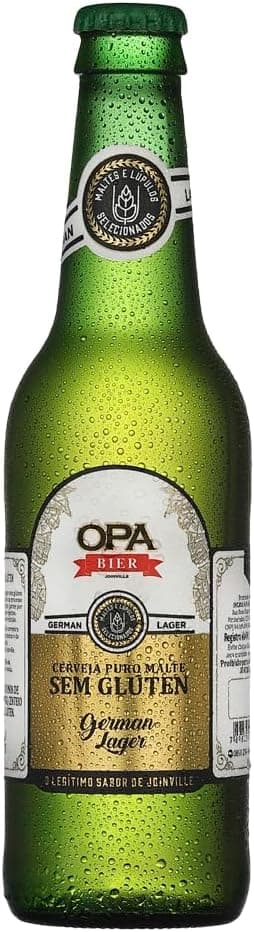 Cerveja Puro Malte German Lager teor 5% 355ml sem glúten Opa Bier