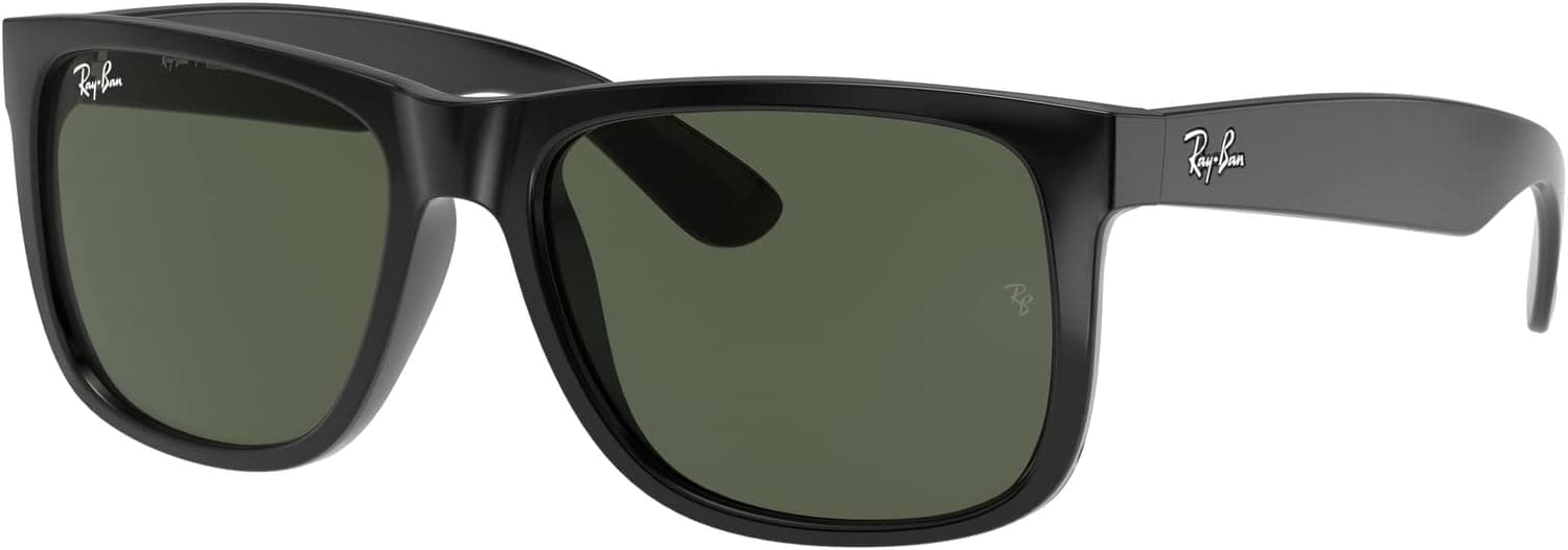 Óculos de Sol Ray-Ban Justin, Preto, Tamanho 57