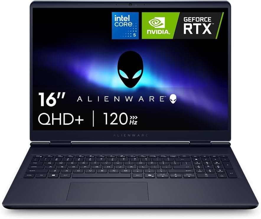 Notebook Gamer Alienware 16 AC16250, Intel Core 5 210H, Windows 11 Home | NVIDIA GeForce RTX 4050 6GB GDDR6, 16 WQXGA 120 Hz, 16 GB DDR5, 512 GB SSD, Cor Azul Escuro, Wi-Fi 7, Teclado Retroiluminado
