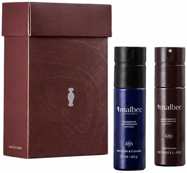 Kit Presente Malbec Body Spray, Conjunto de Presente, Fragrância Corporal