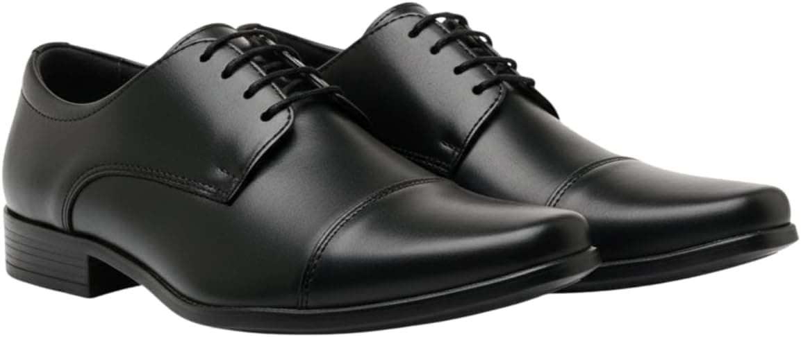 Sapato Social Masculino Bico Fino Clássico Elegante com Cadarço (Preto, BR, Adulto, Numérico, 40)