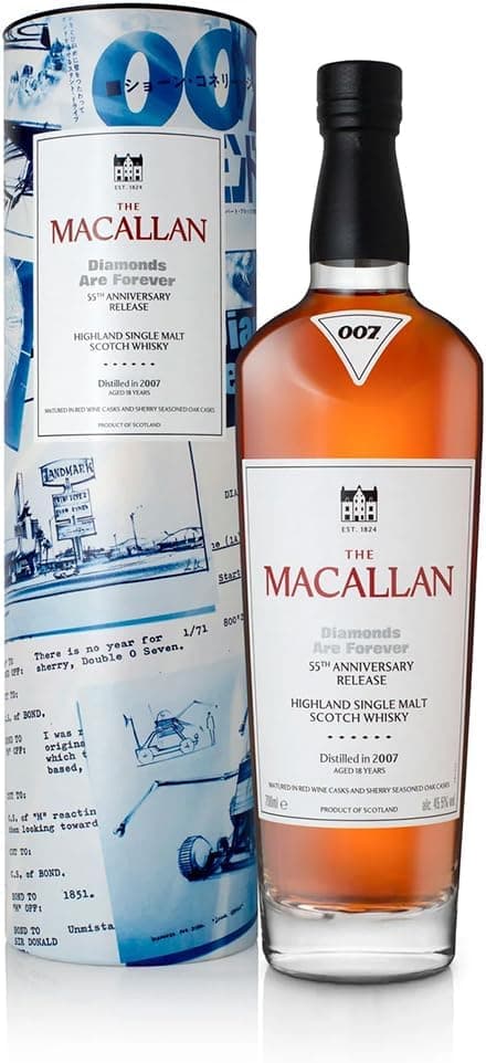 Macallan Whisky Diamonds Are Forever 55º Aniversário 007 700ml Single Malt Scotch