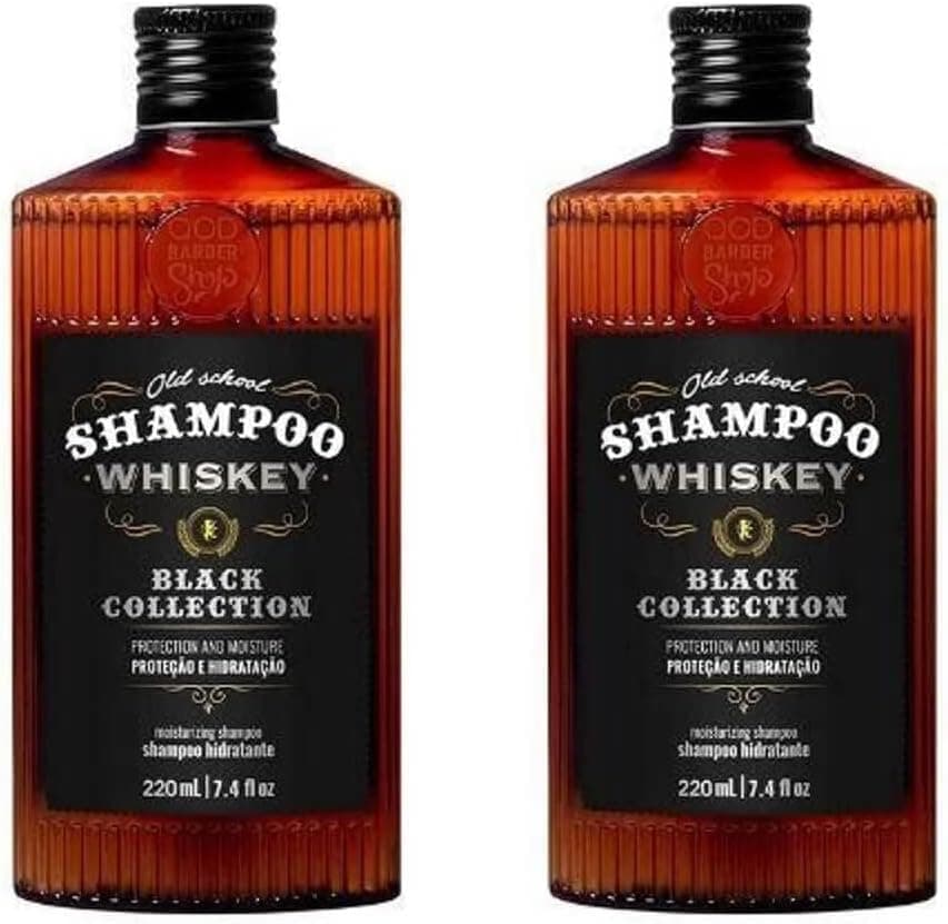 Kit 2 Shampoo Whiskey 220ml QOD Barber Shop