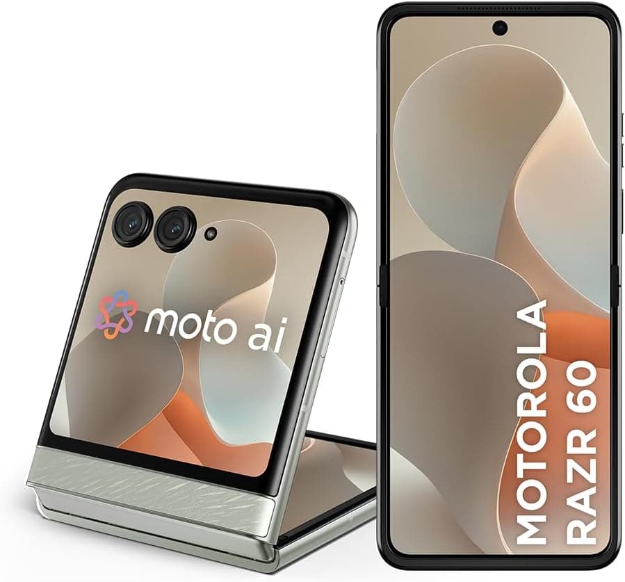 Smartphone Motorola Razr 60-256GB 24GB (12GB RAM+12GB Ram Boost) Tela dobrável 6,9" pOLED e externa 3,6” Moto AI camera IP48 - Branco