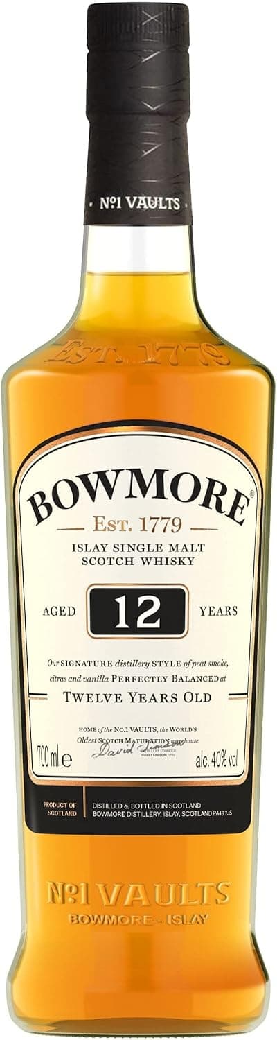Whisky Scotch Bowmore 12 anos, 750ml