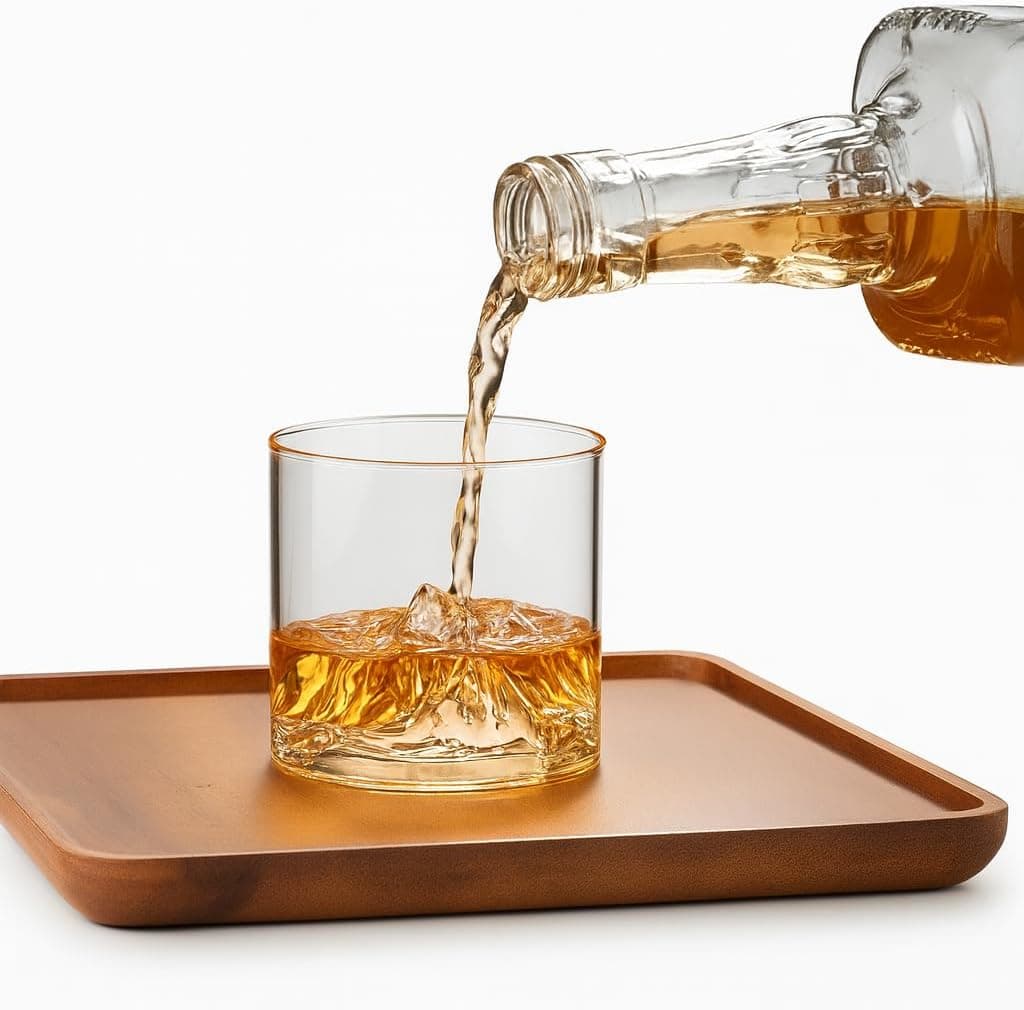 Copo Whisky Baixo Montanha em Vidro Cristalino, Acessórios para Bar.