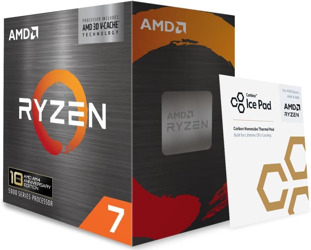 AMD Processador Ryzen 7 5800X3D de 8 núcleos e 16 threads para desktop com tecnologia AMD 3D V-Cache