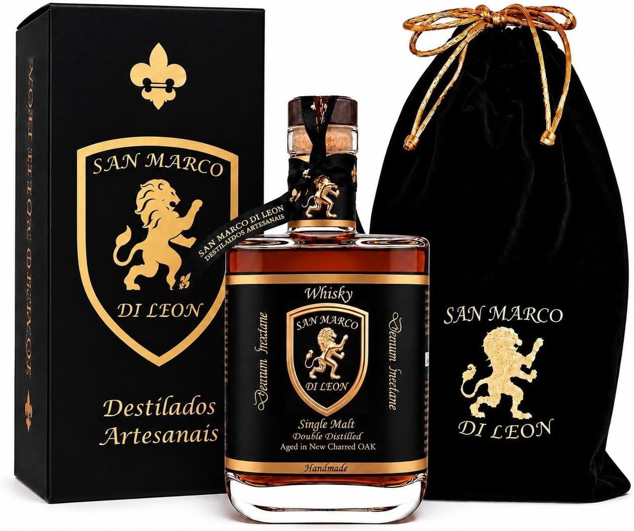 Whisky San Marco Di Leon 3 anos Single Malt 700 ml 40% vol | Artesanal