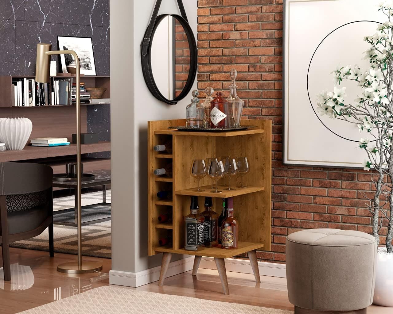 Aparador Buffet Bar Com Adega de Canto Malbec (FREIJÓ)