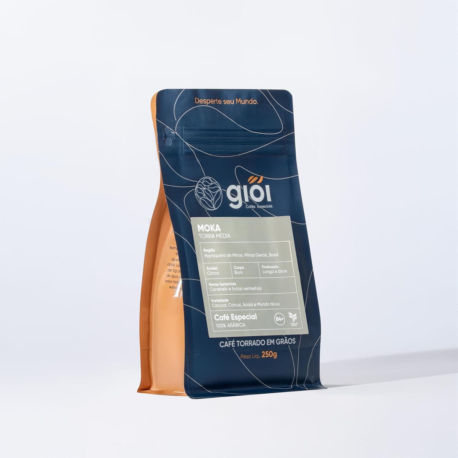 Giói Café Especial, 100% Arábica, Torrado, Em Grãos, 84+ (250g, Moka)