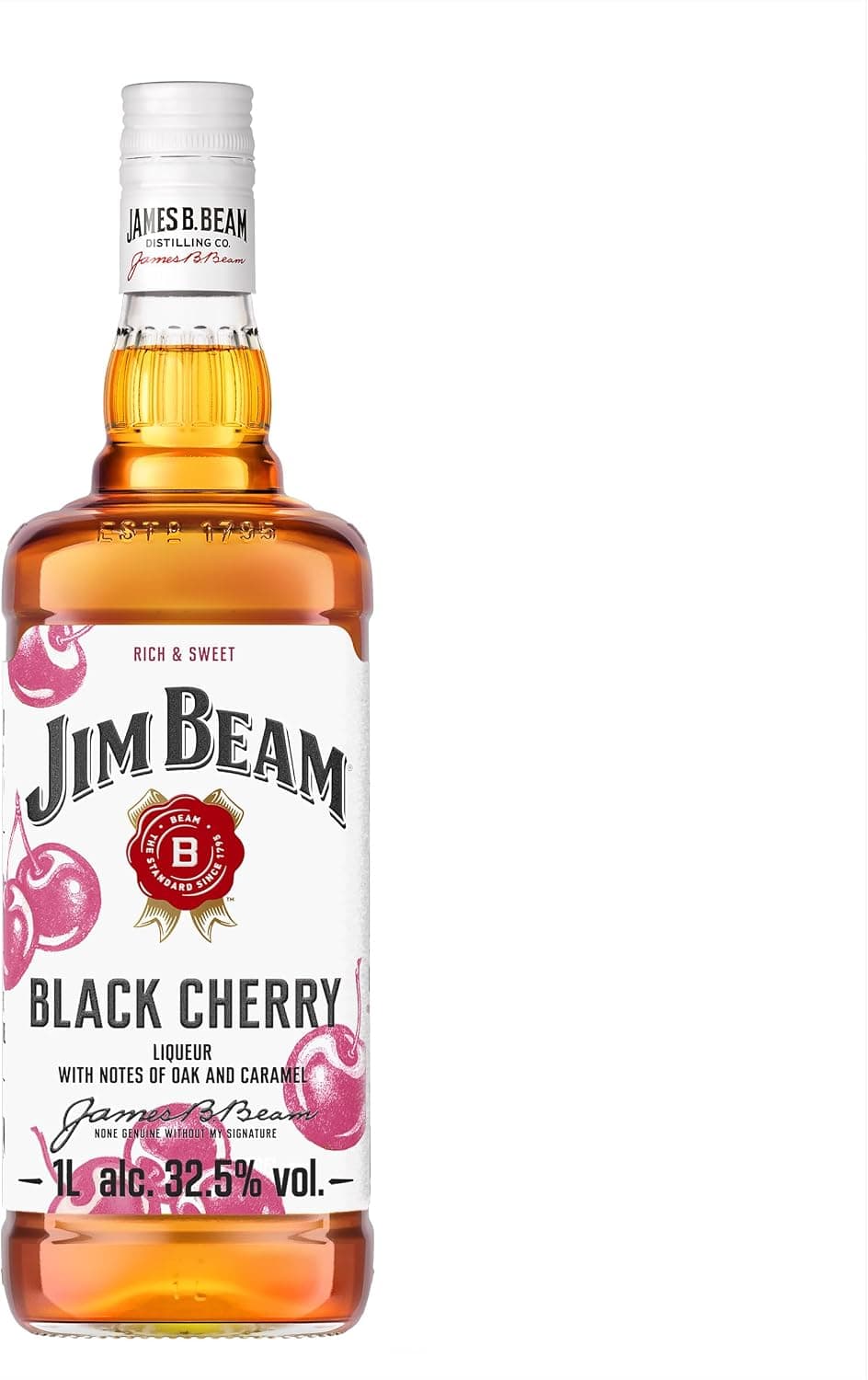 Whiskey Bourbon Americano Jim Beam Cereja 1L